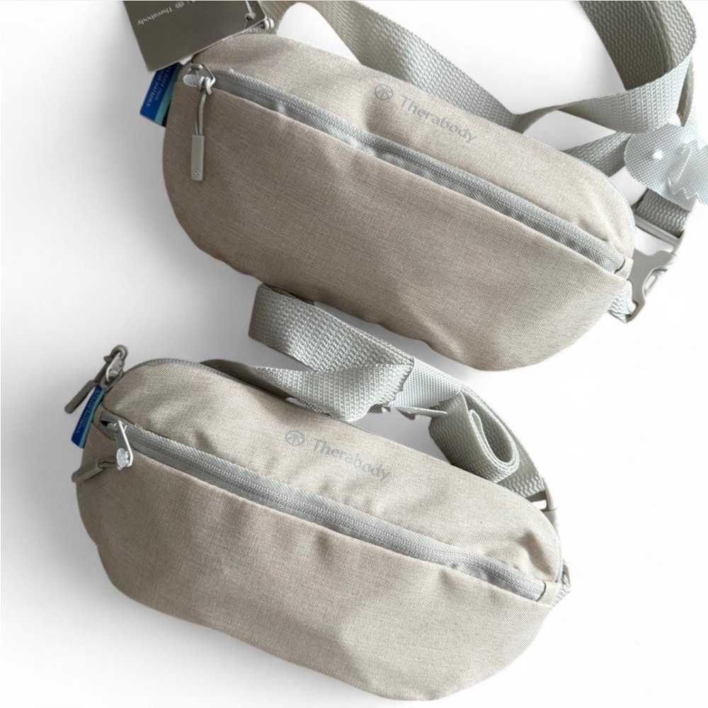 2 Therabody Cream Belt Bag / Fanny Packs and 2 Theraface Kits - Picture 3 of 5